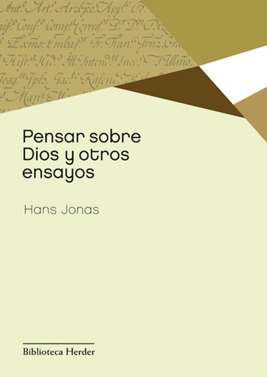 Biblioteca Herder - Pensar sobre Dios y otros ensayos