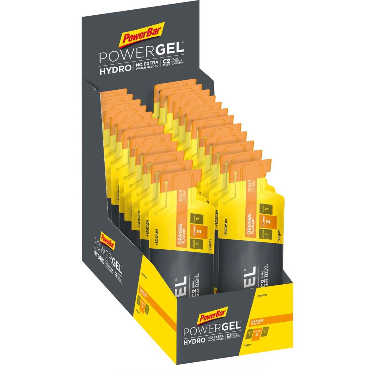 Goedkoopste Powerbar PowerGel Hydro - Energiegel - 24 stuks (1,6 kg) - Sportgel - Orange