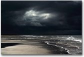 MN Collections - Schilderij - Seascape Photography. - Zwart, Wit, Grijs En Beige - 105 X 70 Cm