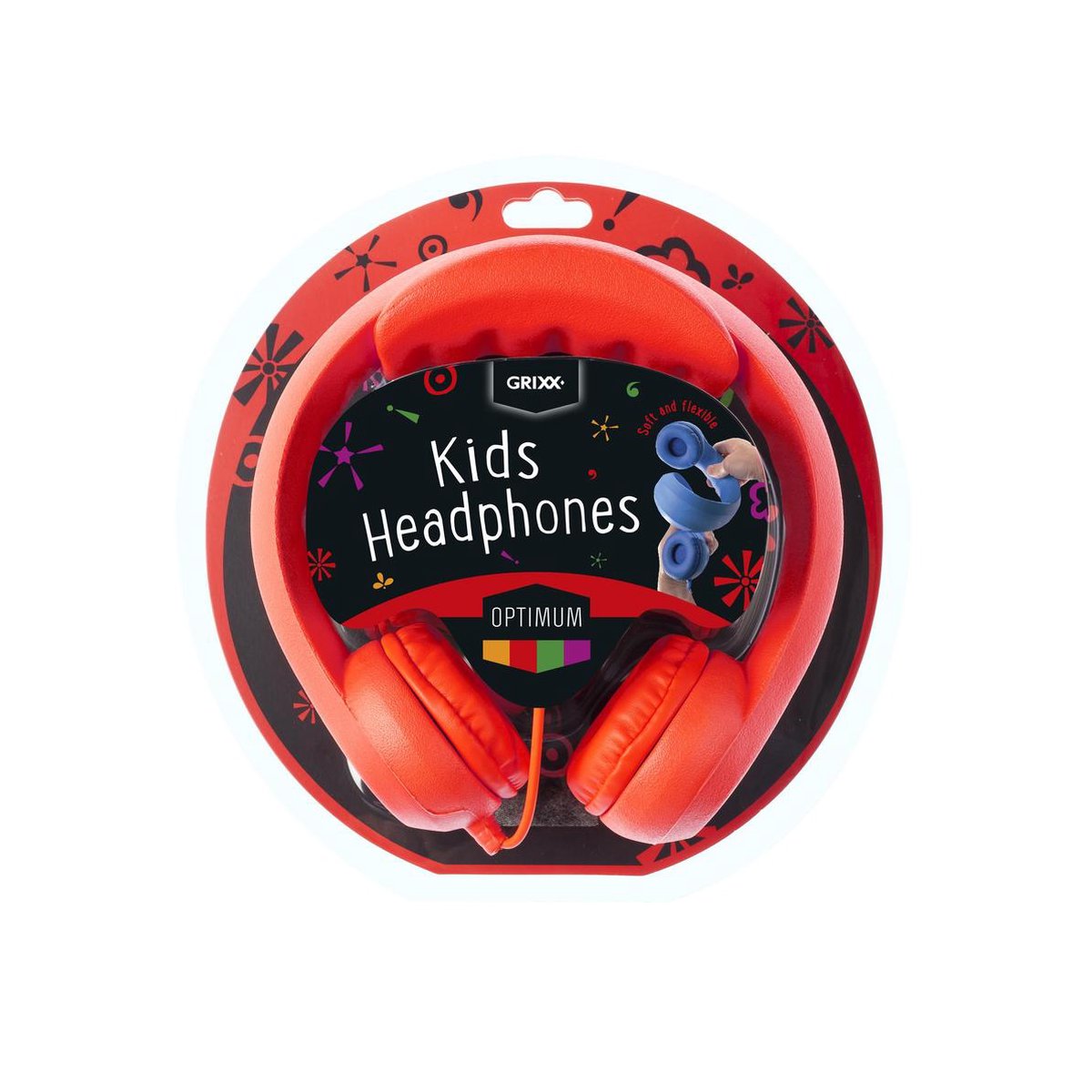 Casque audio pour enfant GRIXX Optimum - rouge