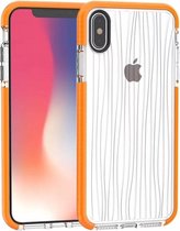 Rimpelingen patroon TPU beschermhoes voor iPhone XS Max (oranje)