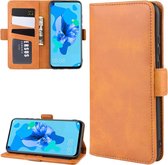 Wallet Stand Leather Cell Phone Case voor Huawei P20 Lite 2019 / Nova 5i, met portemonnee & houder & kaartsleuven (geel)