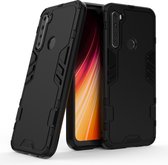 Voor Xiaomi Redmi Note 8 Simple Style Shockproof PC + TPU Case (zwart)