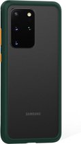 Voor Galaxy S20 ROCK Guard Pro-serie schokbestendige TPU + pc-beschermhoes (donkergroen + oranje)