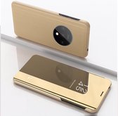 Voor een plus 7t vergulde spiegel horizontale flip lederen tas met standaard mobiele telefoon holster (goud)
