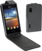 Verticale Flip Holster voor LG Optimus L5 (zwart)