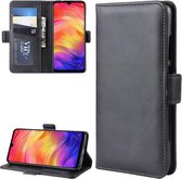 Voor Xiaomi Redmi Note 7 / Redmi Note 7 Pro Double Buck Crazy Horse Business Mobiele telefoon Holster met Card Wallet Bracket-functie (zwart)