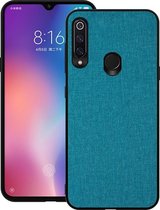 Schokbestendige doek textuur pc + tpu beschermhoes voor huawei nova 4e & p30 lite (blauw)