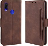 Wallet Style Skin Feel Calf Pattern Leather Case voor Xiaomi Redmi Note 7 / Note 7 Pro / Note 7S, met aparte kaartsleuf (bruin)