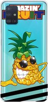 Voor Galaxy A51 Painted TPU beschermhoes (ananas)