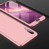 GKK voor Huawei P20 PC 360 graden volledige dekking beschermhoes achterkant (rose goud)