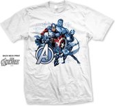 Marvel The Avengers Heren Tshirt -M- Avengers Assemble Group Wit