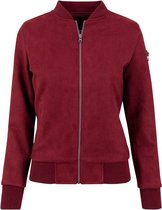 Urban Classics Bomber jacket -XS- Imitation Suede Rood