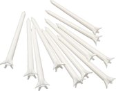 Firsttee - 100 STUKS - Plastic Witte Tees -  Met 5 Klauwen - Golftees 70 mm - Tees - Golfclubs - Golfballen - Golf accessoires - Sport - Training - Cadeau - Golftrainingsmateriaal