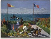 Handgeschilderd schilderij Olieverf op Canvas - Claude Monet 'Tuin aan Zee'