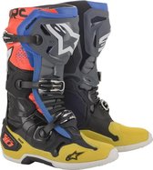 Alpinestars Tech 10 Black Yellow Blue Red Fluo Motorcycle Boots 8