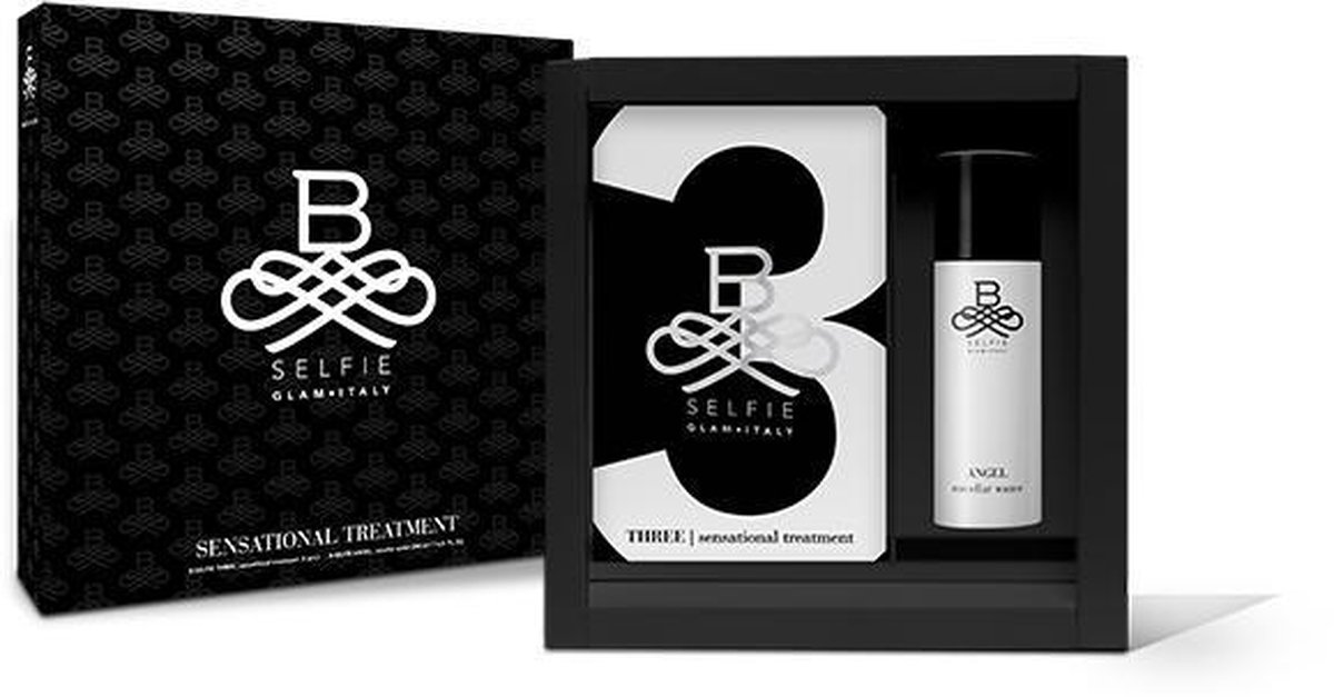 Goedkoopste Sensational Treatment Glam Set - Three Sensational Treatment - 3-in-1 serum, mask & crème - 5 Stuks & Angel Micellair Reinigingswater 200ml - Gezichtsreiniging