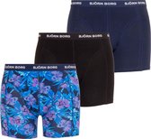 Björn Borg 3P Sammy Flower Heren Boxershorts - Maat XL