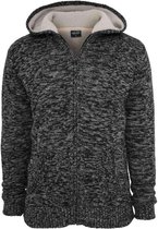 Urban Classics Vest met capuchon -S- Winter knit Zwart