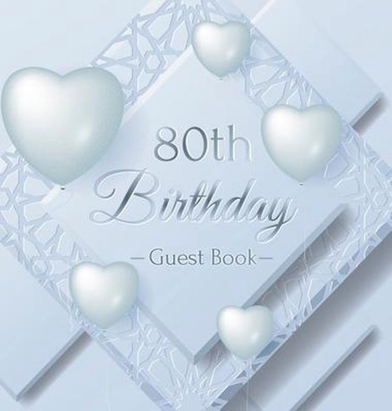 80th Birthday Guest Book - cover