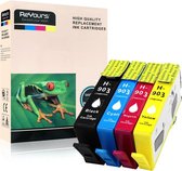 ReYours®huismerk Inktcartridge voor HP 903L BK - HP 903XLBK T6L99AE, multipack van 4 kleuren (1*HP 903L Zwart, 1*HP903 XL CMY)