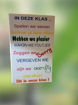 Tekstbord  in deze klas school afscheid  Wandbord Spreukbord Quotebord Cadeau Geschenk Verjaardag Spreuken Spreuk Quoteborden Wand Quote Bord Muur Decoratie Hout Tekst Handgemaakt