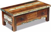 Salontafel  massief Hout- koffietafel (Incl LW3D Klok) Bijzettafel - coffee table woonkamertafel