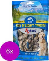 Antos Fish D'Light Twists - Hondensnacks - 6 x Vis 100 g
