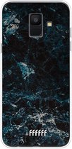 Samsung Galaxy A6 (2018) Hoesje Transparant TPU Case - Dark Blue Marble #ffffff