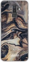 Samsung Galaxy J8 (2018) Hoesje Transparant TPU Case - Wood Marble #ffffff