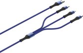 LDNIO LC93 3.4A 3in1 Lightning - Data Micro USB en Type-C kabel