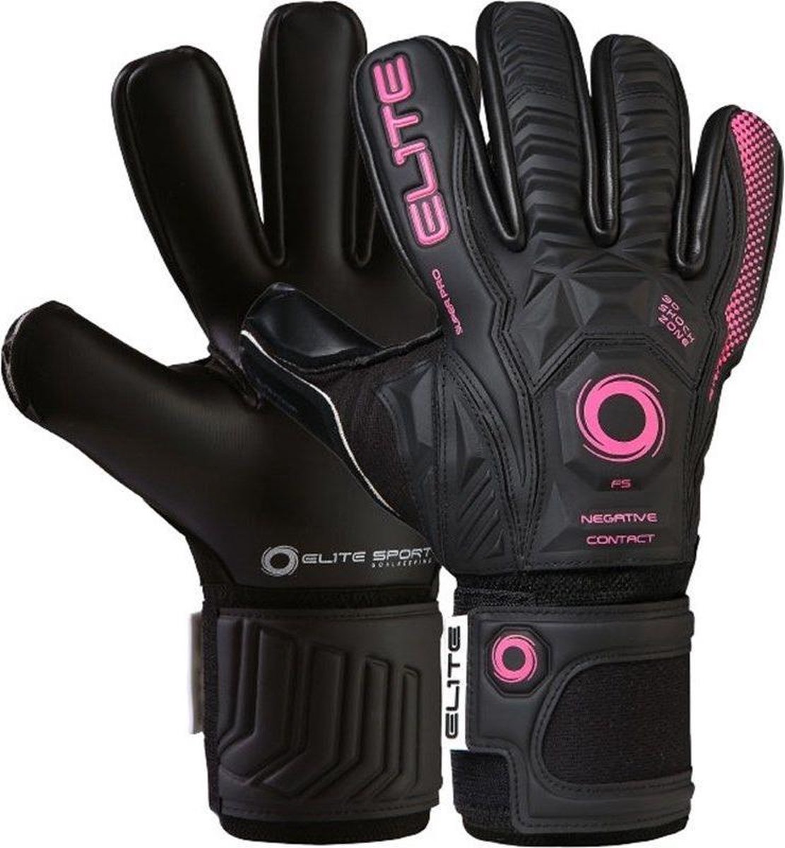 Elite Sport Forza Keepershandschoenen Heren - Zwart / Roze | Maat: 9