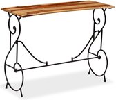 Wandtafel Massief hout - Bijzettafel  - koffietafel (Incl LW3D Klok) l - coffee table woonkamertafel
