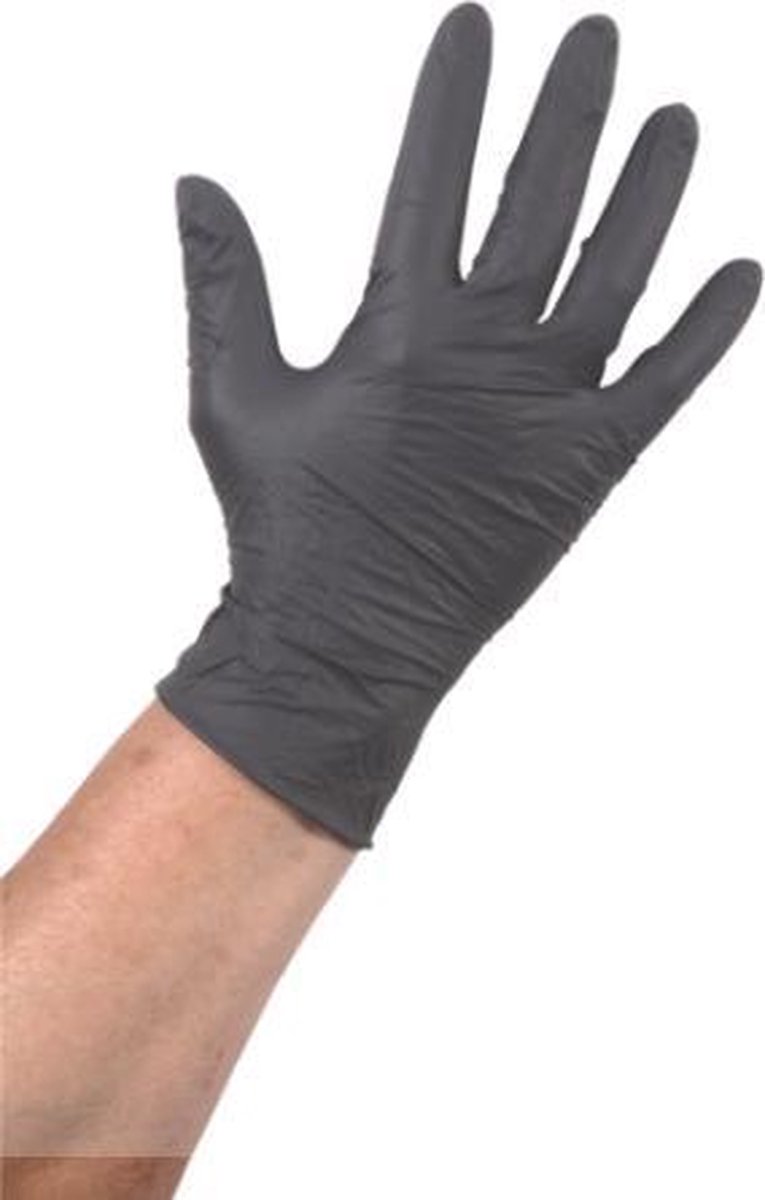 Wegwerp Handschoenen Latex - Zwart - maat M - 100 stuks - Comfort