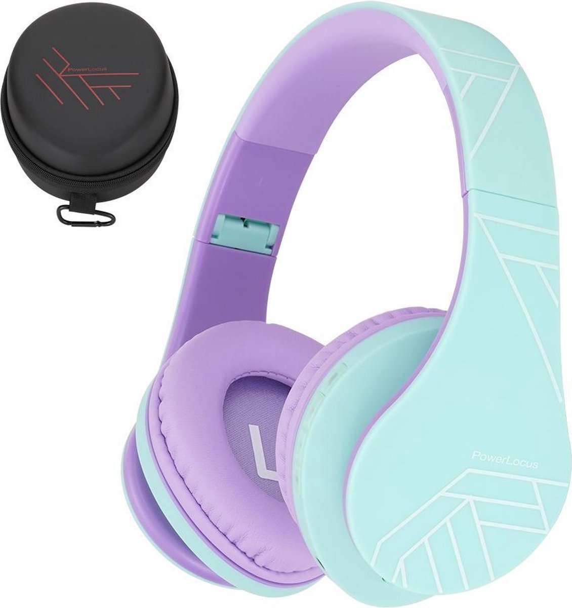 PowerLocus P2 draadloze Over-Ear Koptelefoon Inklapbaar koptelefoon voor kinderen - veilig volume van 85 dB - Bluetooth Hoofdtelefoon - Met microfoon