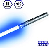 Space Saber™ - First Galaxy - Lightsaber met licht en geluid - Lichtzwaard - Lightsaber Star Wars - RGB-kleursysteem - 11 kleuren - 3 geluidssets - 99 cm - Zilver