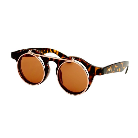 Accessoires Zonnebrillen & Eyewear Zonnebrillen Zonnebril Vintage Ronde Sonnenbrille Goud 