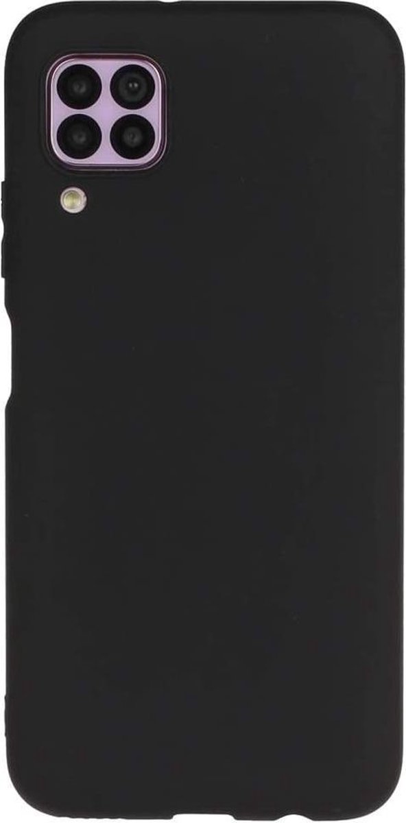 Hoesje Geschikt voor: Huawei P40 Lite - Silicone - Zwart