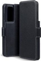 Huawei P40 Bookcase hoesje - CaseBoutique - Effen Zwart - Kunstleer