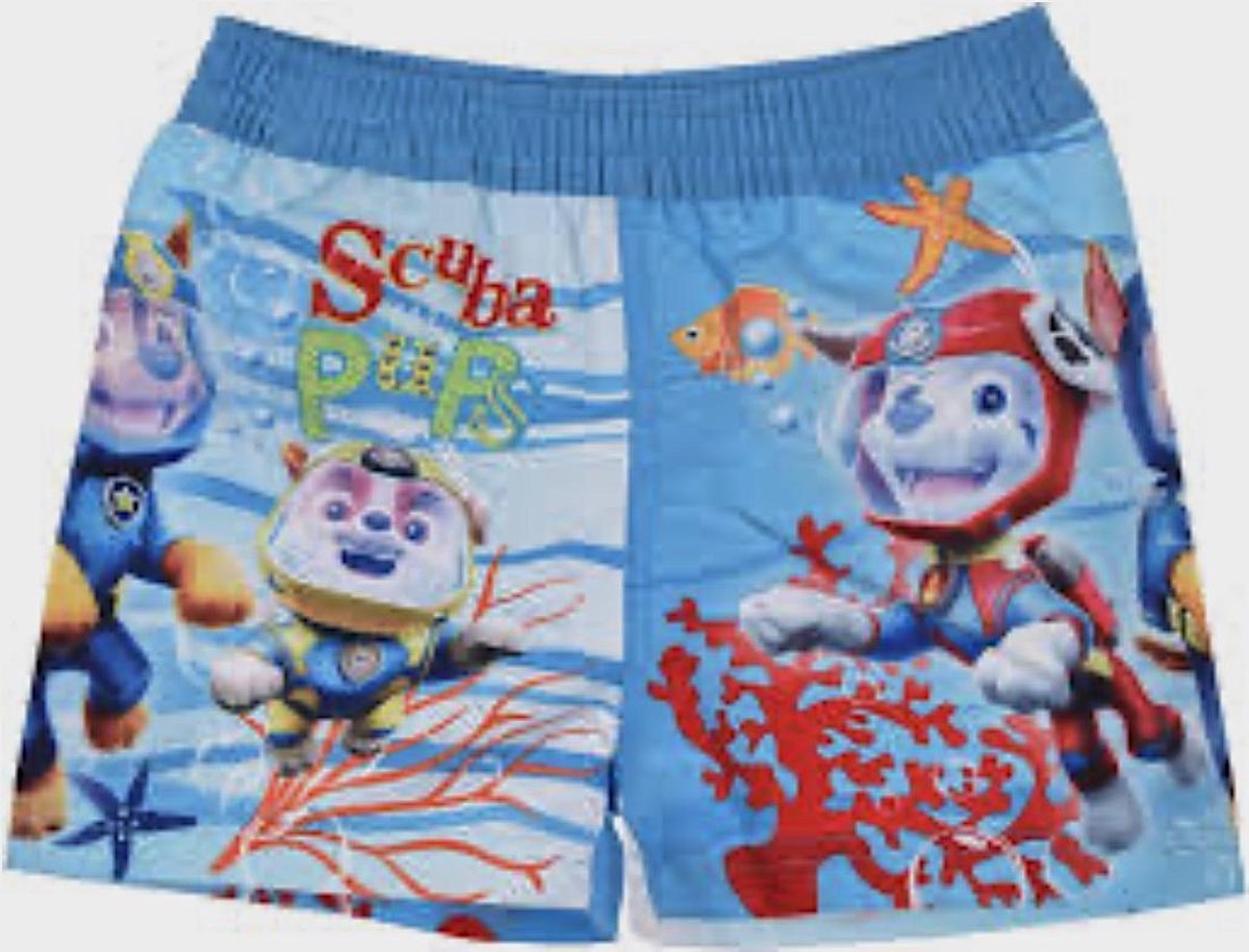 Paw Patrol zwembroek Scuba Pups - blauw - maat 116 / 6 jaar