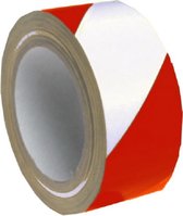 Markeringstape PVC voor het verhogen van de veiligheid. Rood / Wit