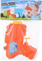 1x Waterpistolen/waterpistool klein van 12 cm oranje kinderspeelgoed - waterspeelgoed van kunststof