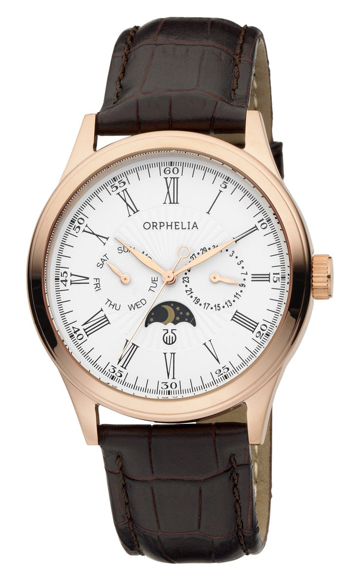 Orphelia Joyce OR71602 Horloge - Leer - Bruin - Ø 42 mm