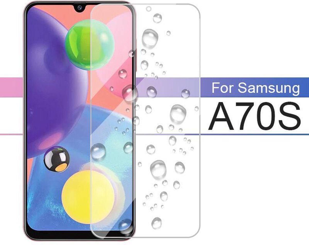 Screenprotector geschikt voor Samsung Galaxy A70S Screenprotector - Tempered Glass - 9H Anti burst - Gehard Glas - EPICMOBILE