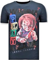 Luxe Heren T-shirt - Chucky Childs Play - Navy