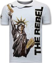 Exclusieve Heren T-shirt - The Rebel - Wit