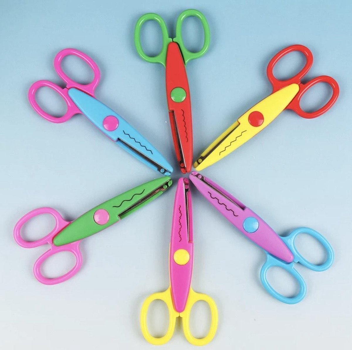 Pack of 10 Children's Scissors, Scissors, School Paper Scissors, Small Desk Scissors with Scale, Craft Scissors Set for Children, Students, DIY Crafts ( 5 Colour