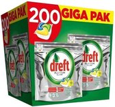 Dreft Platinum All in One - GIGA PAK 200 stuks - Vaatwastabletten