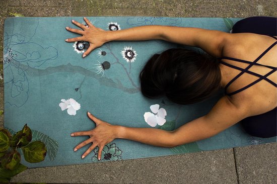 Felicidade design yoga mat "Green Go" @studiofelicidade * Eco-friendly * Yoga mat en handdoek in 1 *Duurzaam * Authentiek van Felicidade — afbeelding 5