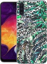 iMoshion Design voor de Samsung Galaxy A50 / A30s hoesje - Jungle - Wit / Zwart / Groen